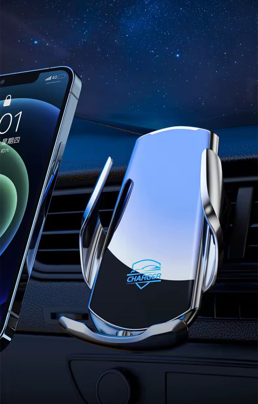 Smart wireless charging car phone holder