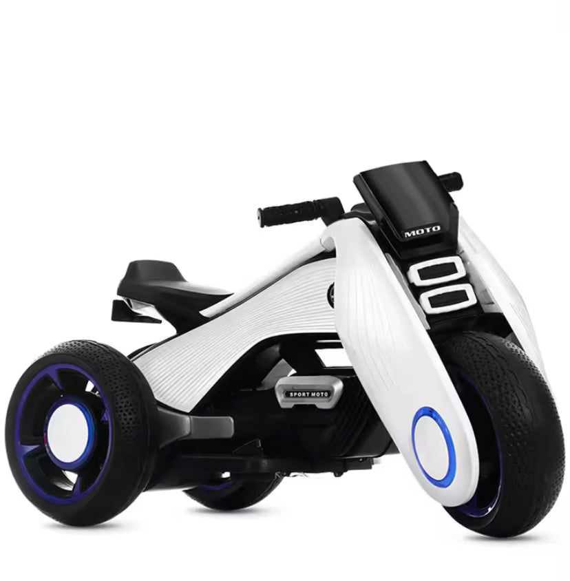 Futuristic Three-Wheeled Electric Ride-On Toy