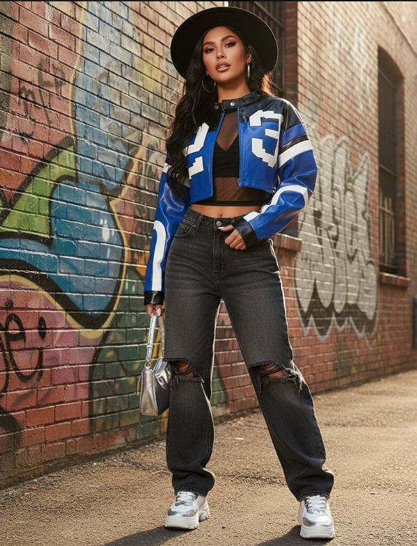 BTRON Street Racer Cropped Cotton Jacket