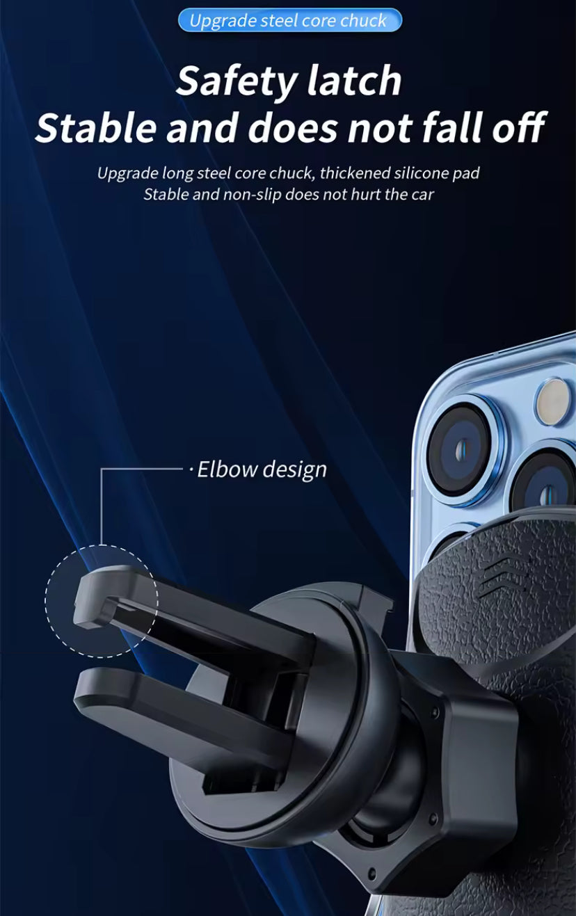 Smart wireless charging car phone holder