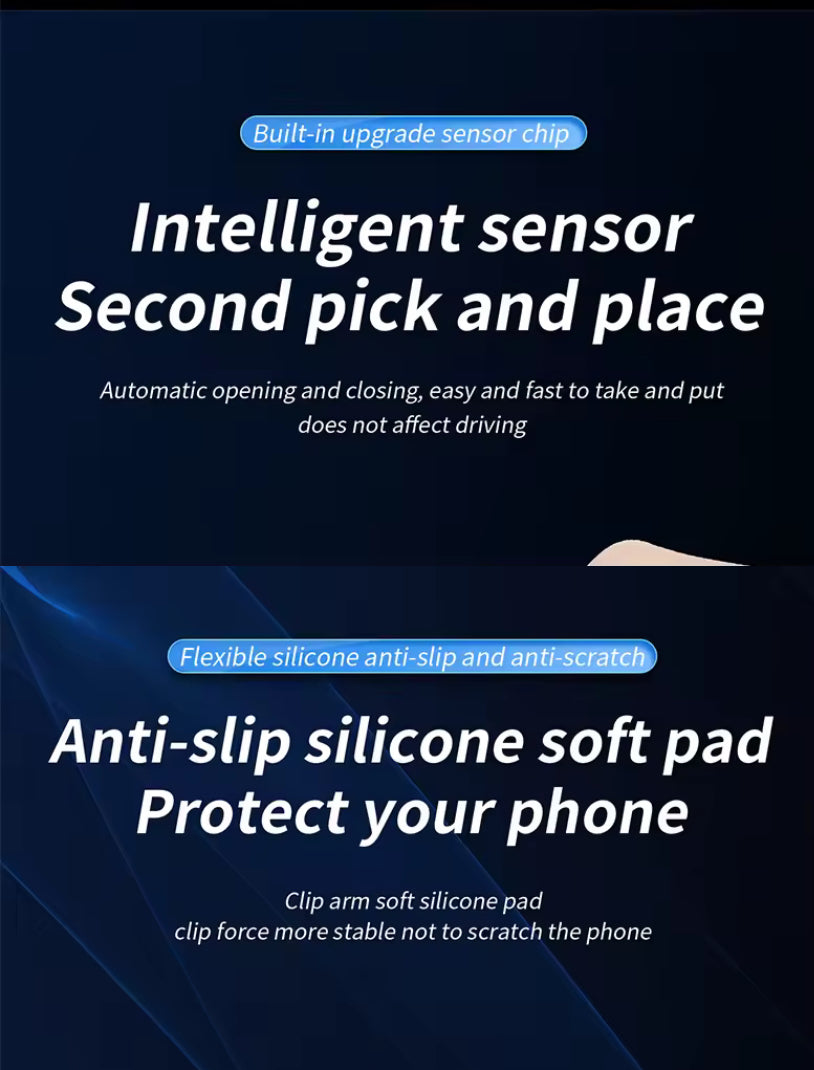 Smart wireless charging car phone holder
